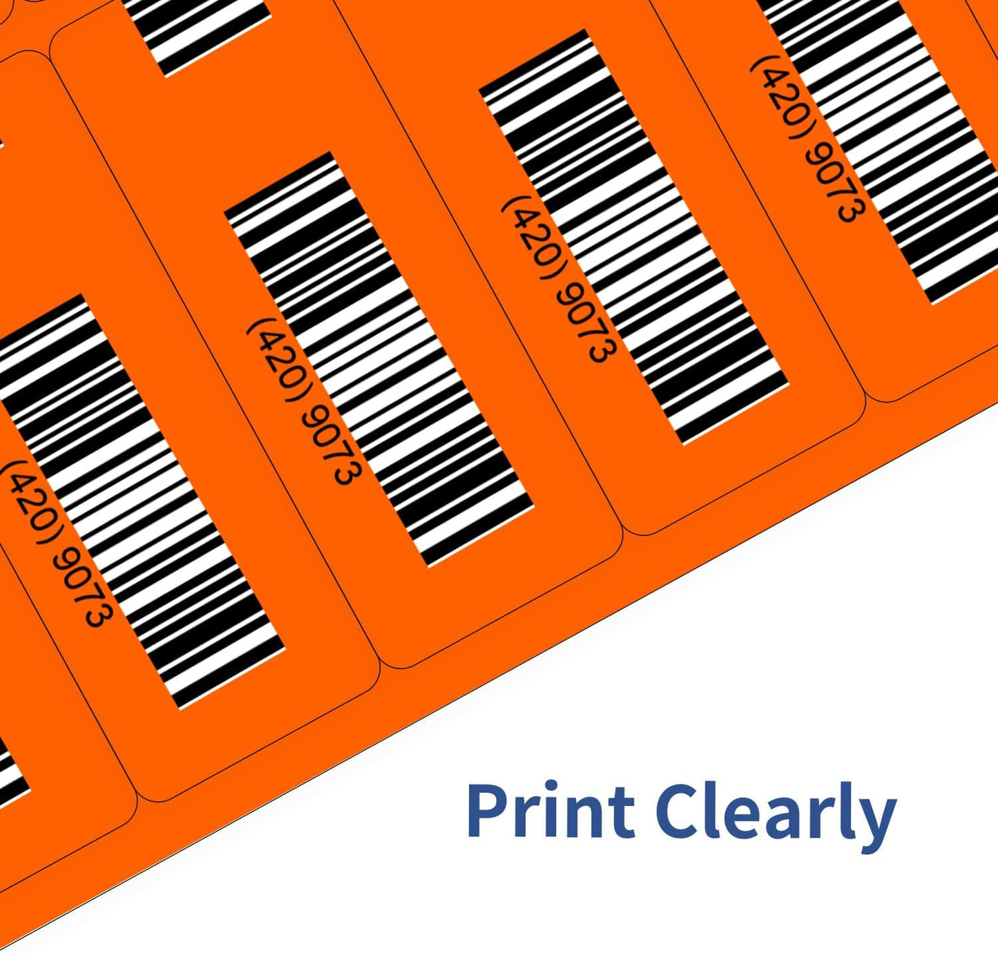 1" x 2-5/8" Address Labels 600 Labels Sticker Paper for Laser/Ink Jet Printer mailing Labels 8.5"×11" Fluorescent Orange 30 per Sheet