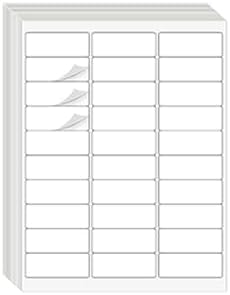 1" x2-5/8 Shipping Address Labels, Blank Mailing Labels, 30-UP White Self-Adhesive Name Tag Stickers for Inkjet and Laser Printer [200 Sheet 6000 Labels]