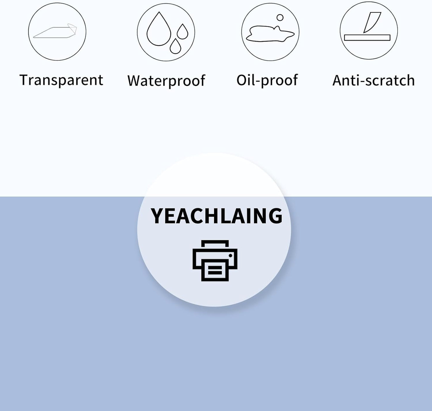 1" Transparent Thermal Label Stickers,Waterproof Thermal Printer Sticker Labels for Gift Wrapping, Self-Adhesive Name Price Tag DIY Custom Logo Design (1000 pcs)