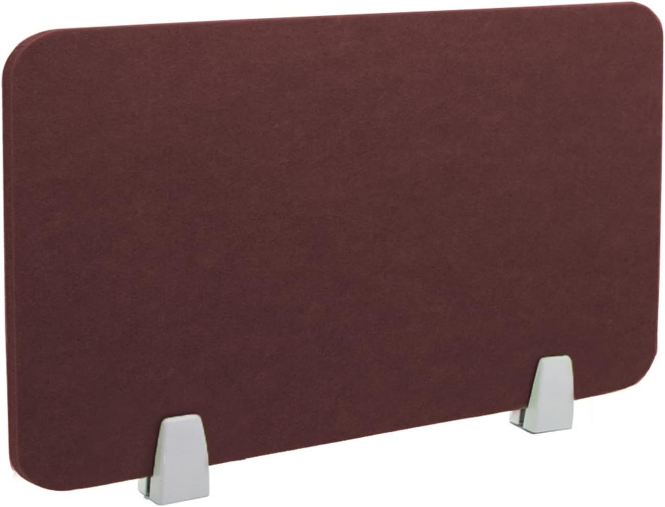 Icegrey Acoustic Desk Divider Privacy Panel Removable Sound Absorbing Desk Partition Board with 2 Clips for Student Call Centers Offices Braries Classrooms Library, Red Brown, 23.4x11.7"