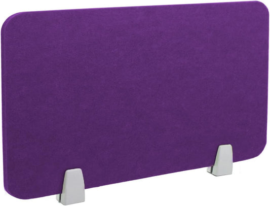 Icegrey Acoustic Desk Divider Privacy Panel Removable Sound Absorbing Desk Partition Board with 2 Clips for Student Call Centers Offices Braries Classrooms Library, Dark Purple, 15.6x11.7