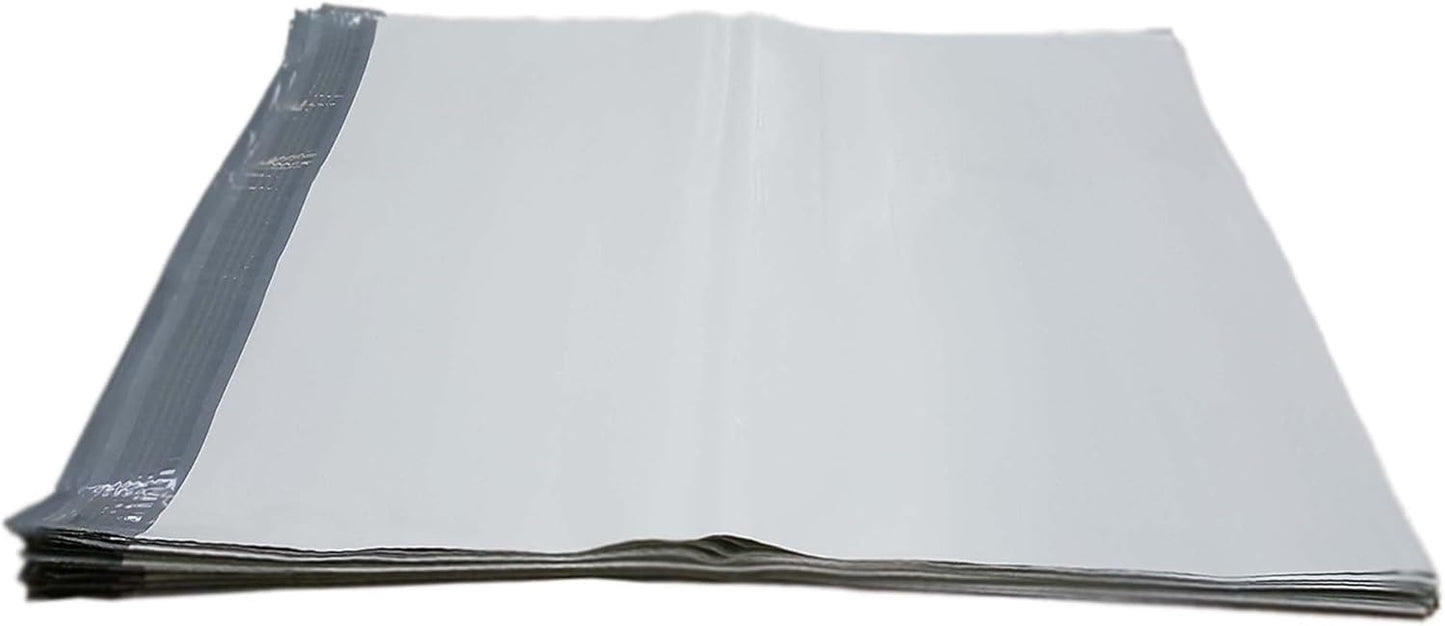 iMBAPrice 50 - 12 x 15.5 Premium Matte Finish Self-Sealing Non-Padded White Poly Mailers/Mailing Envelopes/Bags (iMBA-5PM-50)
