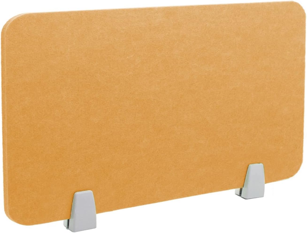 Icegrey Acoustic Desk Divider Privacy Panel Removable Sound Absorbing Desk Partition Board with 2 Clips for Student Call Centers Offices Braries Classrooms Library, Brown Yellow, 23.4x15.6