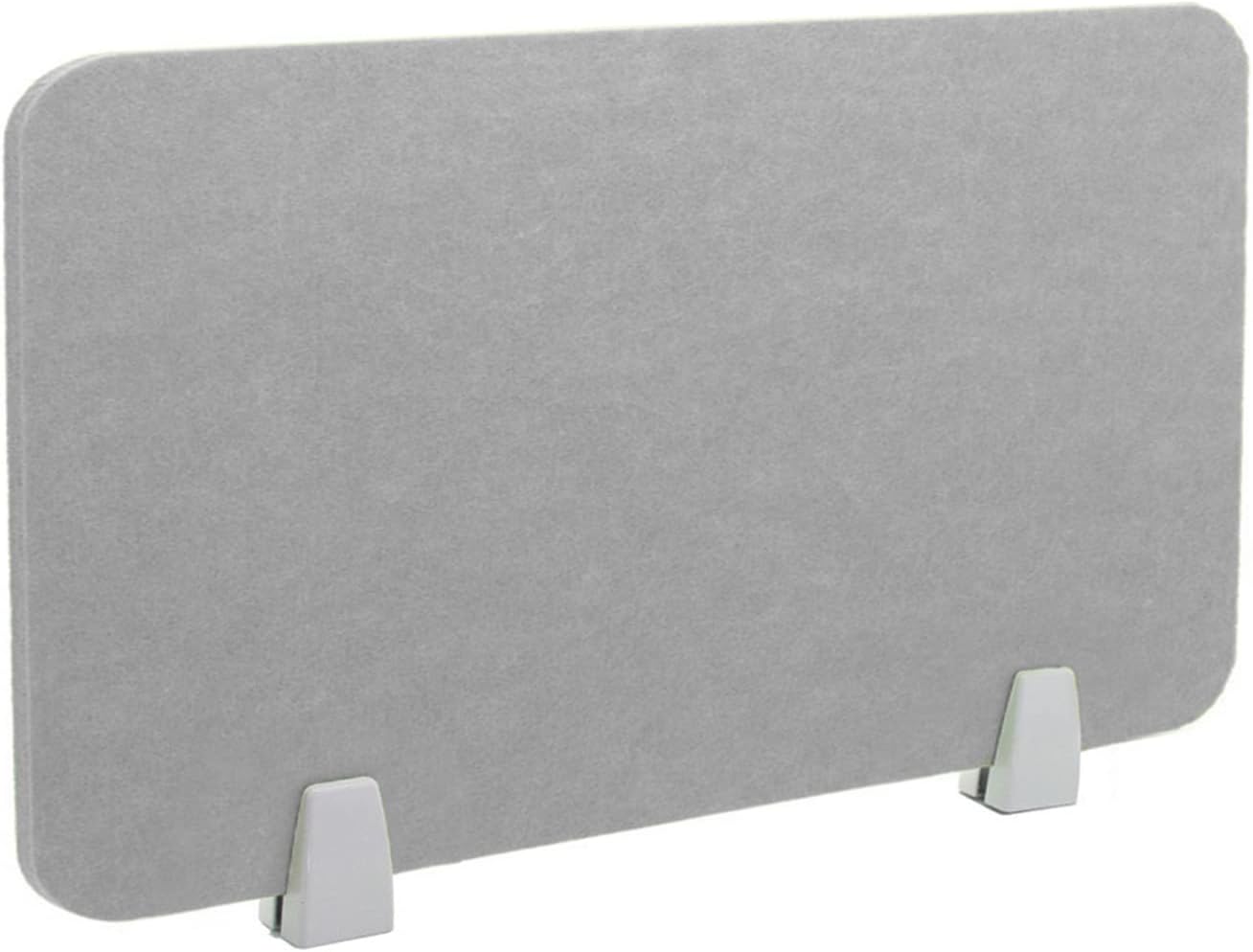 Icegrey Acoustic Desk Divider Privacy Panel Removable Sound Absorbing Desk Partition Board with 2 Clips for Student Call Centers Offices Braries Classrooms Library, Light Grey, 15.6x11.7"