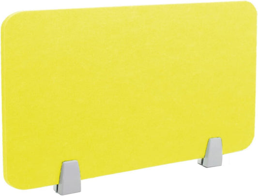 Icegrey Acoustic Desk Divider Privacy Panel Removable Sound Absorbing Desk Partition Board with 2 Clips for Student Call Centers Offices Braries Classrooms Library, Yellow, 15.6x15.6"