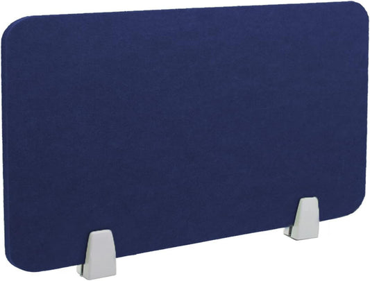 Icegrey Acoustic Desk Divider Privacy Panel Removable Sound Absorbing Desk Partition Board with 2 Clips for Student Call Centers Offices Braries Classrooms Library, Dark Blue, 19.5x11.7