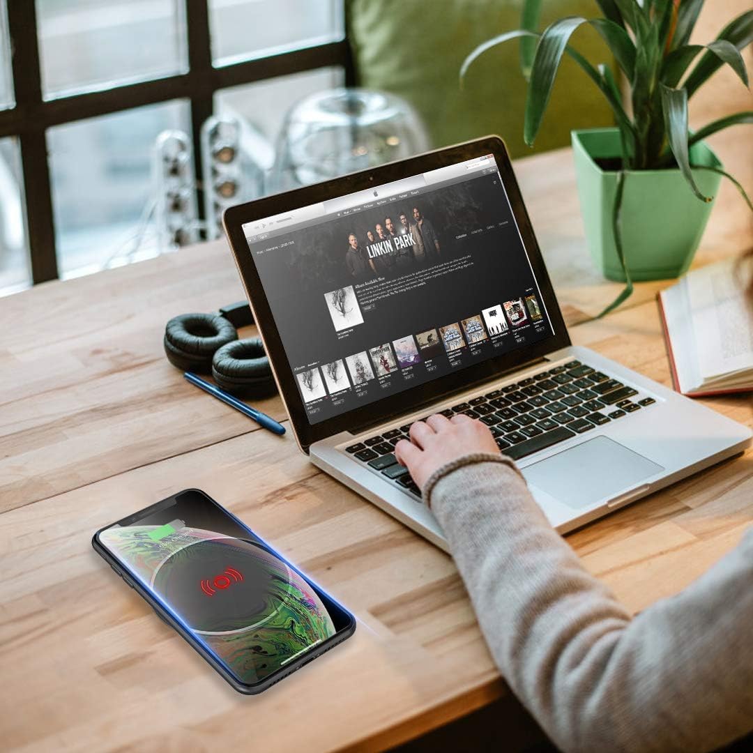 i.VALUX Desk Wireless Charger, 15W Fast Charging Pad for iPhone 17/16/15/14/13/12/11/Pro/Xs Max/XR/AirPods/Samsung Galaxy 10/S10+/S9,Hidden Embed in Furniture Desk Grommet Hole Qi Charger Station