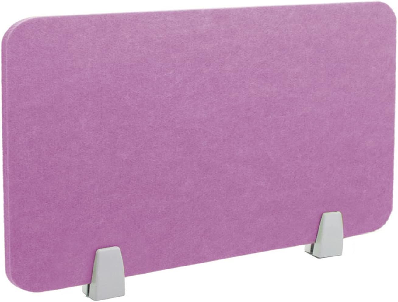 Icegrey Acoustic Desk Divider Privacy Panel Removable Sound Absorbing Desk Partition Board with 2 Clips for Student Call Centers Offices Braries Classrooms Library, Light Purple, 46.8x11.7"