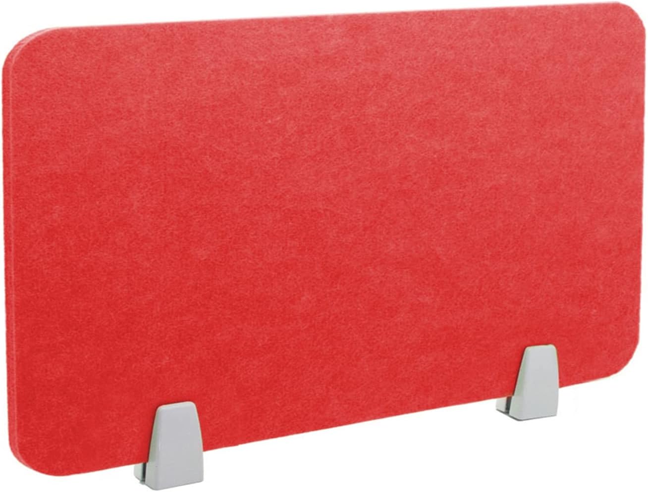Icegrey Acoustic Desk Divider Privacy Panel Removable Sound Absorbing Desk Partition Board with 2 Clips for Student Call Centers Offices Braries Classrooms Library, Red, 23.4x15.6"