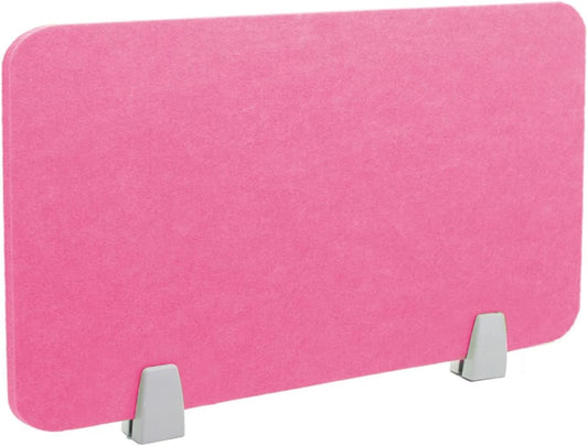 Icegrey Acoustic Desk Divider Privacy Panel Removable Sound Absorbing Desk Partition Board with 2 Clips for Student Call Centers Offices Braries Classrooms Library, Rose Red, 19.5x15.6"