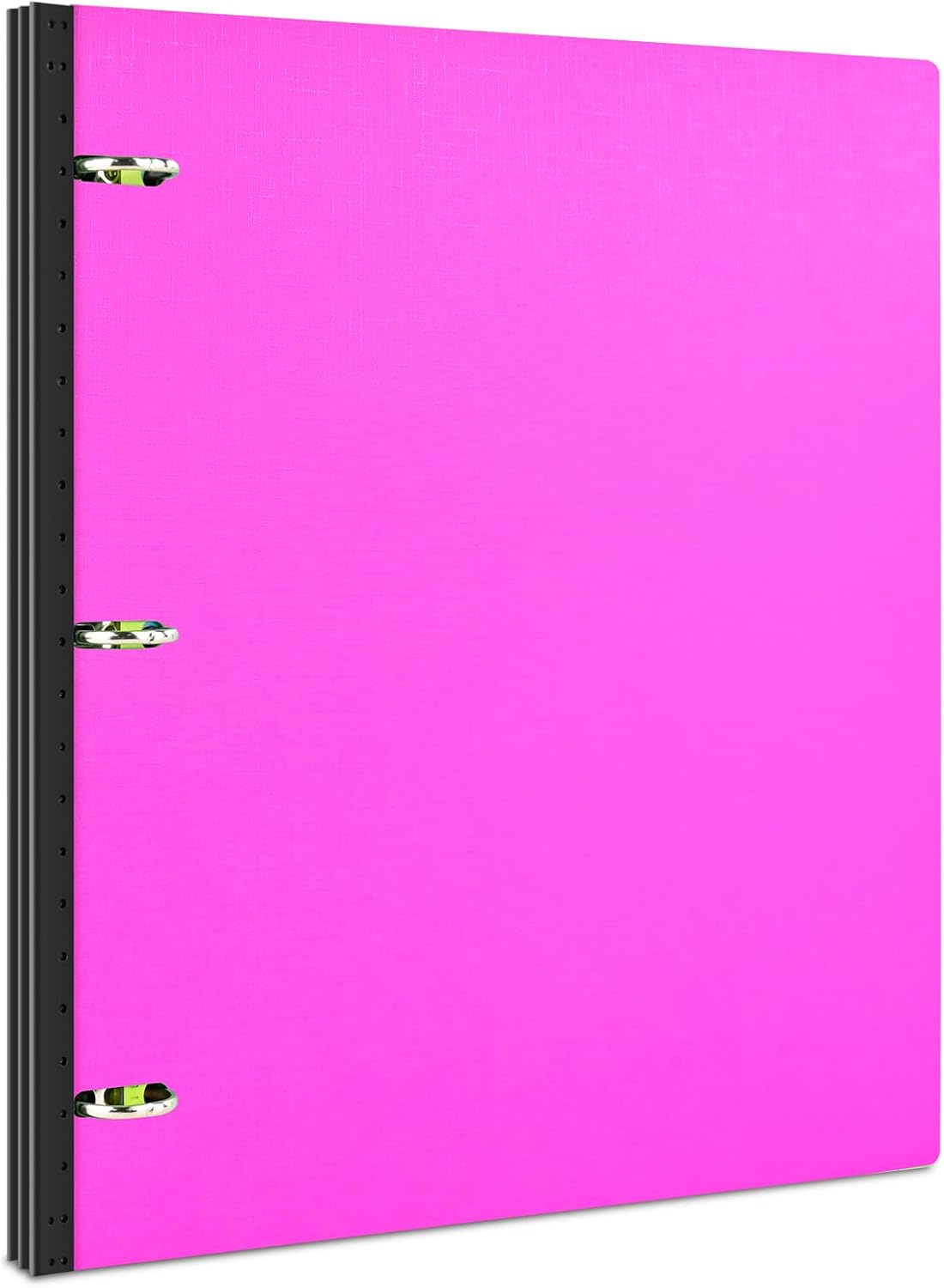 INFUN Telescoping 3 Ring Binder, Portable Plastic 0.75 inch 3 Ring Binder with Telescoping Spine and Foldable Front Cover Holds 8.5" x 11" Paper for School,Office and Homes-Pink