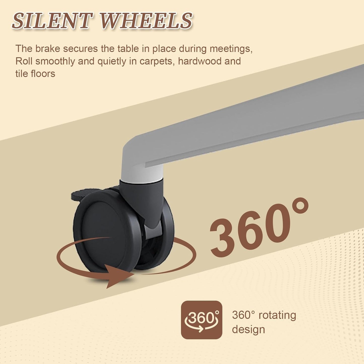 Folding Conference Room Table, Modern Conference Tables with Wheels, Large Rectangular Mobile Training Tables for Office Classroom, Foldable Modular Boardroom Seminar Table (4pack L55.1in)