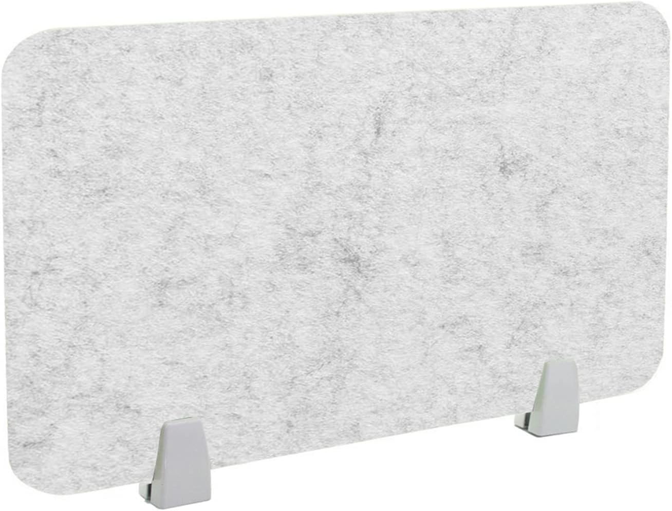 Icegrey Acoustic Desk Divider Privacy Panel Removable Sound Absorbing Desk Partition Board with 2 Clips for Student Call Centers Offices Braries Classrooms Library, Silver Grey, 15.6x15.6