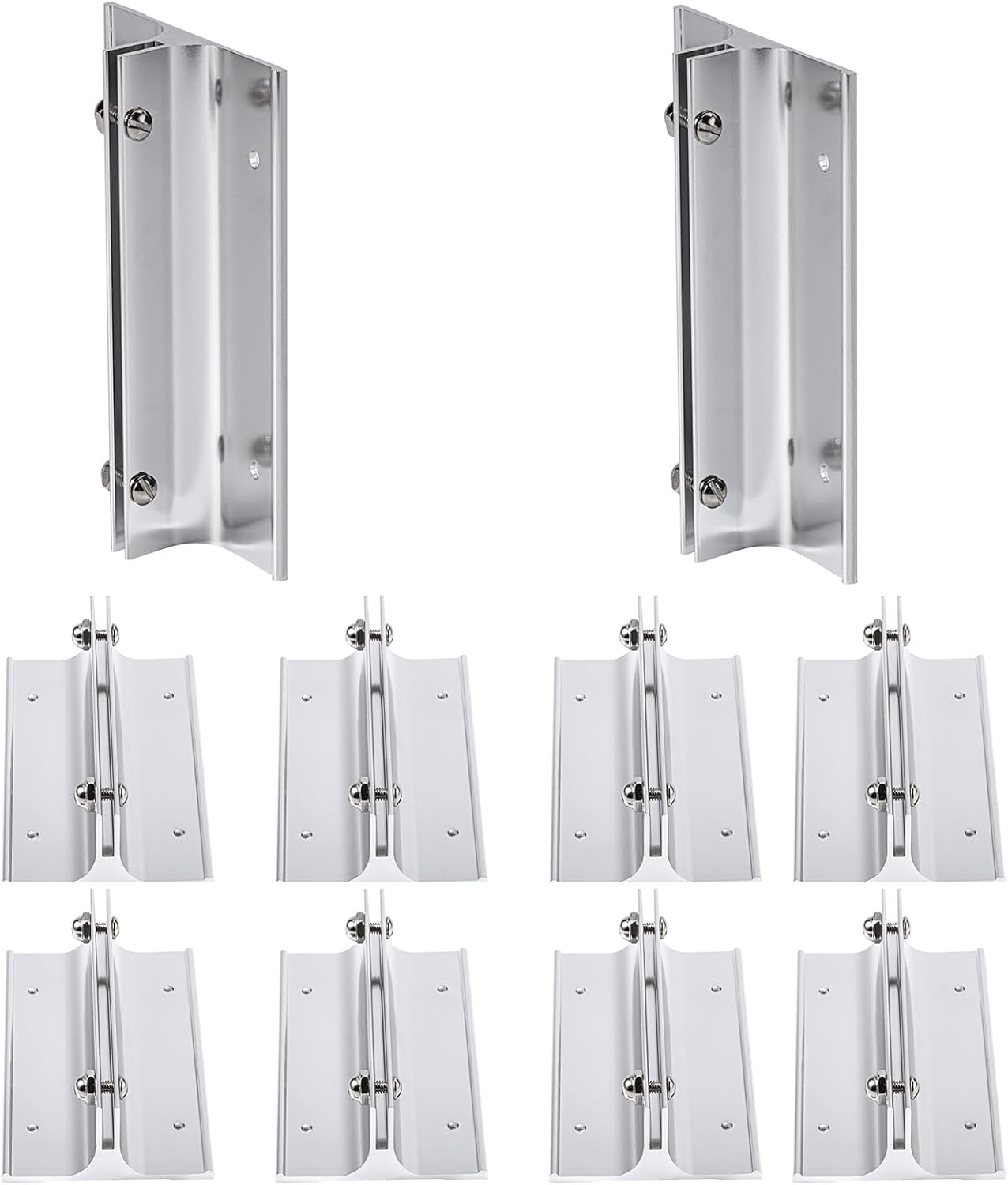 10 Pack 6" Length Aluminum Corridor Sign Holder, 1/8" Substrate, Corridor Mount, Minimalist Design for Versatile Signage
