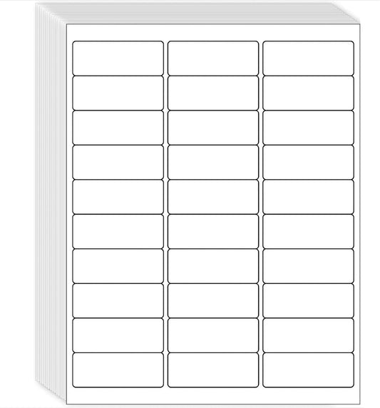 1" x 2-5/8" Shipping Address Labels 15000 Label Stickers Paper for Laser/Inkjet Printer 30 per Page Printable Mailing Labels - Matte, 500 Sheets