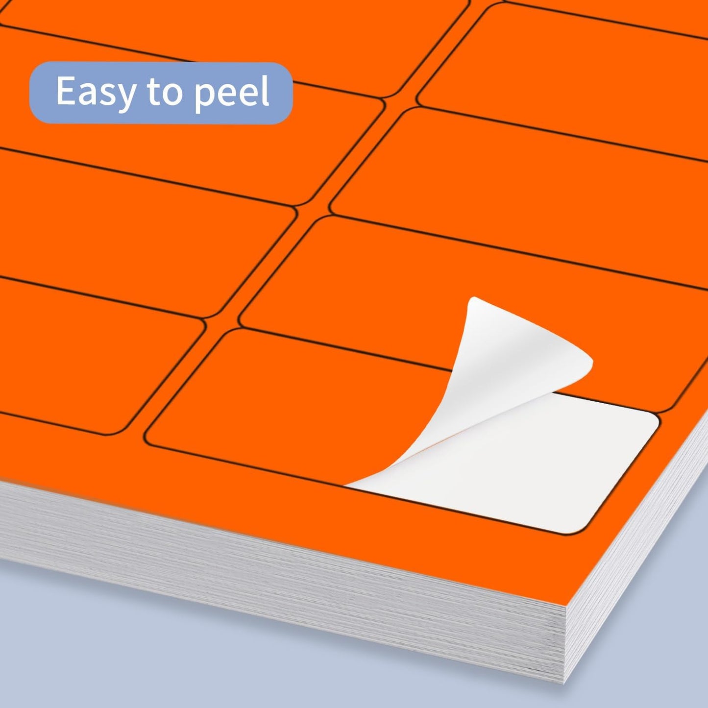 1" x 2-5/8" Address Labels 600 Labels Sticker Paper for Laser/Ink Jet Printer mailing Labels 8.5"×11" Fluorescent Orange 30 per Sheet
