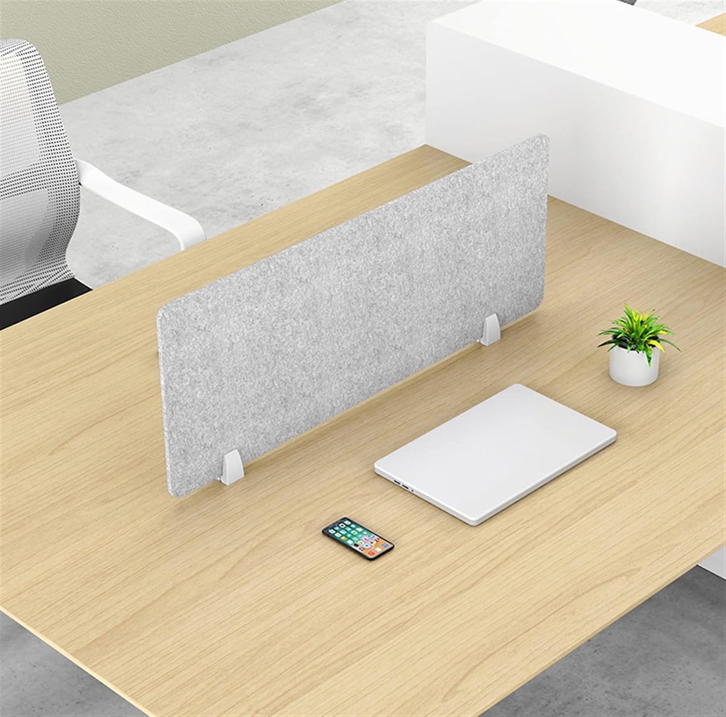 Icegrey Acoustic Desk Divider Privacy Panel Removable Sound Absorbing Desk Partition Board with 2 Clips for Student Call Centers Offices Braries Classrooms Library, Black, 19.5x11.7