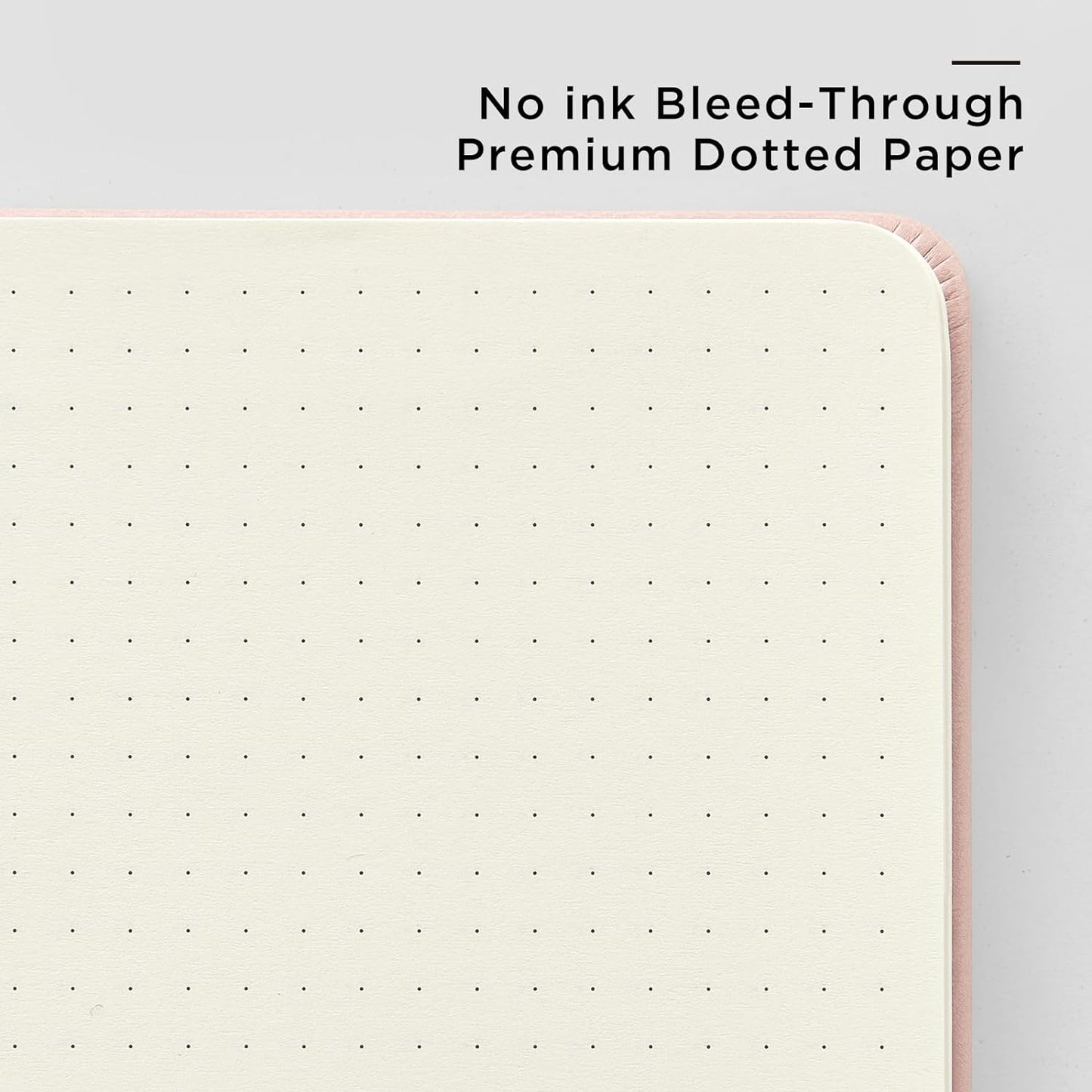 &And Per Se Dotted Journal Notebook, A5 Hardcover Bullet Dotted Journal, 160 Pages 100 gsm Thick Dotted Paper, 3 Sheets of Stickers Included - 5.7'' x 8''（Red）