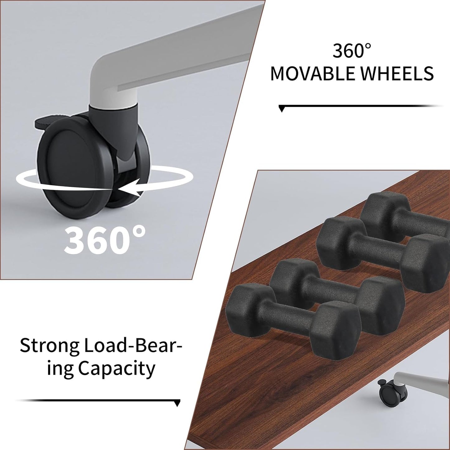 Conference Room Table with Flip-Top Design for Dynamic Meetings, Business Table Computer Desk with Heavy-Duty Frame,Foldable Seminar Meeting Tables for Home Office (2, A, 70.8IN)