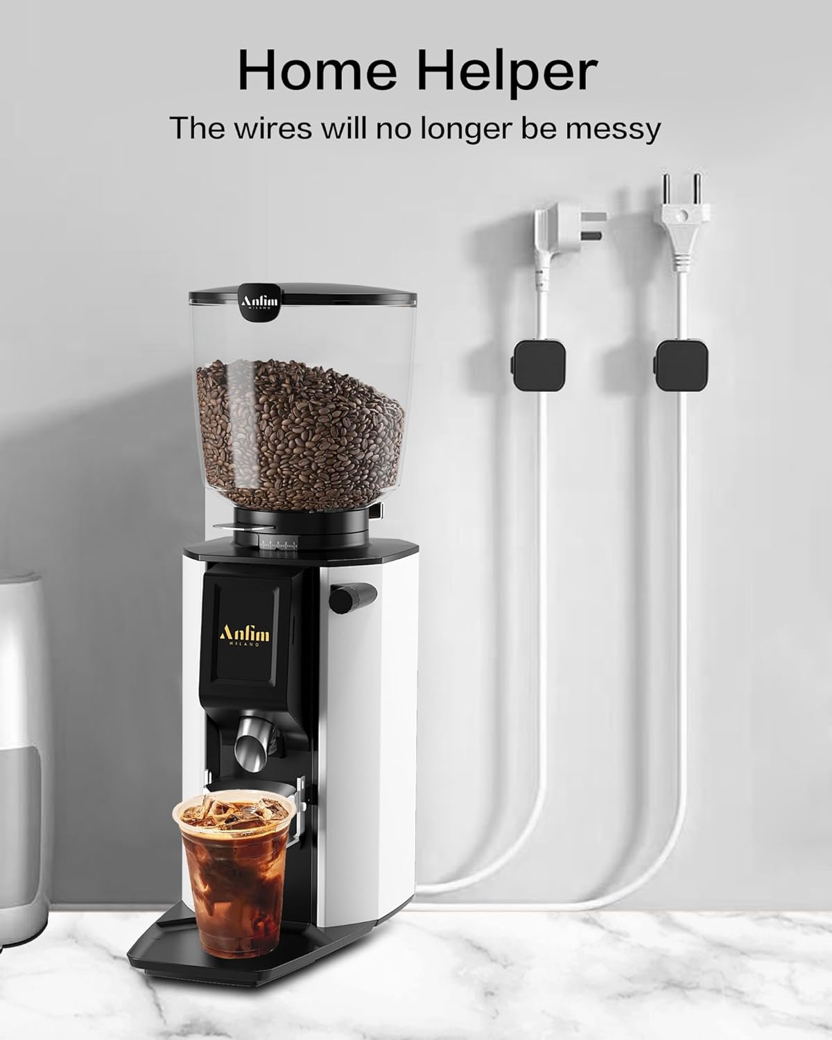 10 Pack Desk Cable Strong Adhesive Management Clips，Organize Phone Charging Magnetic Cable Wire Holder, Easy to Open, for Desk, Wall, Office, Car,Nightstand(Black)