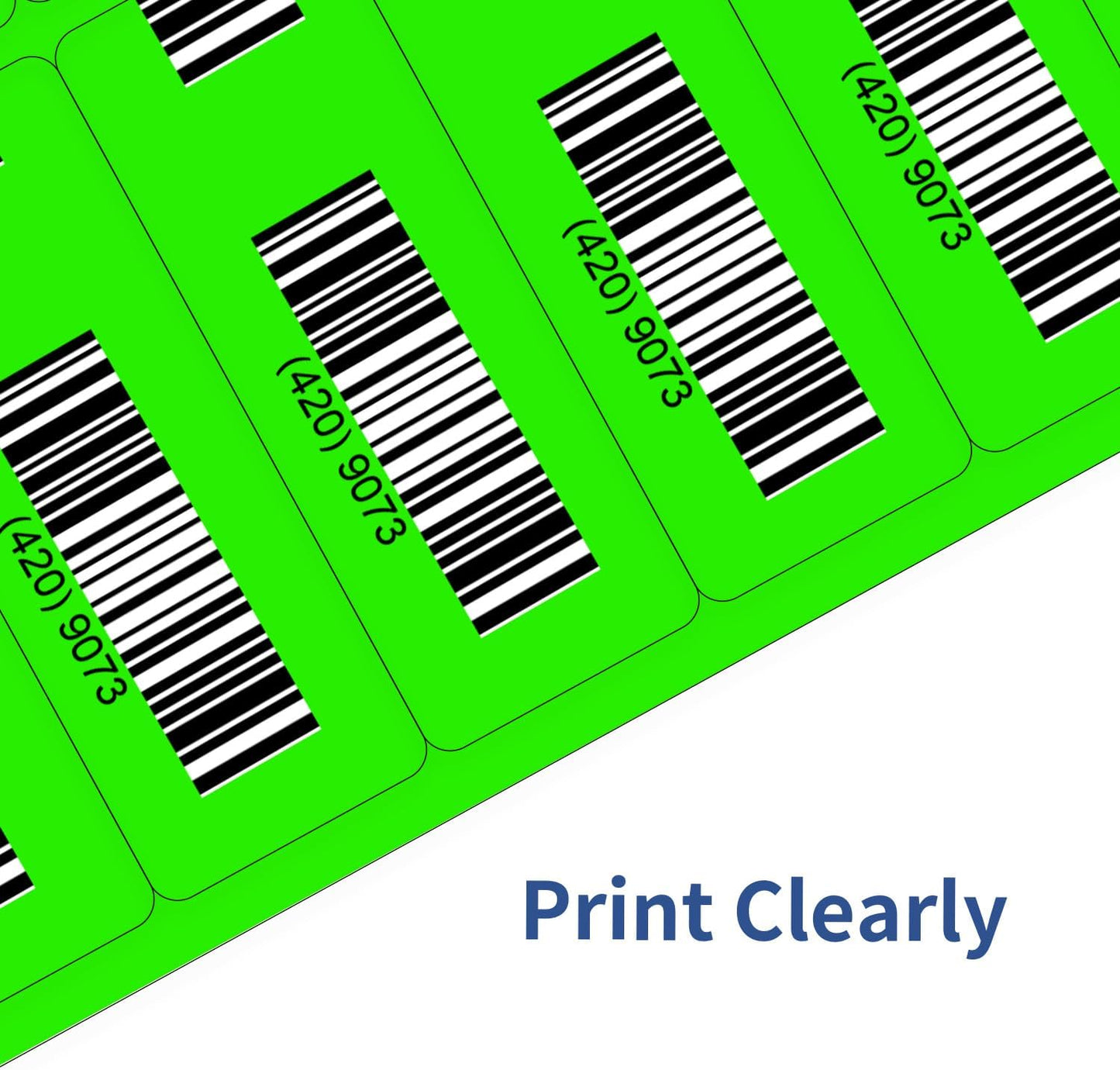 1" x 2-5/8" Address Labels 600 Labels Sticker Paper for Laser/Ink Jet Printer Mailing Labels 8.5"×11" Fluorescent Green 30 per Sheet