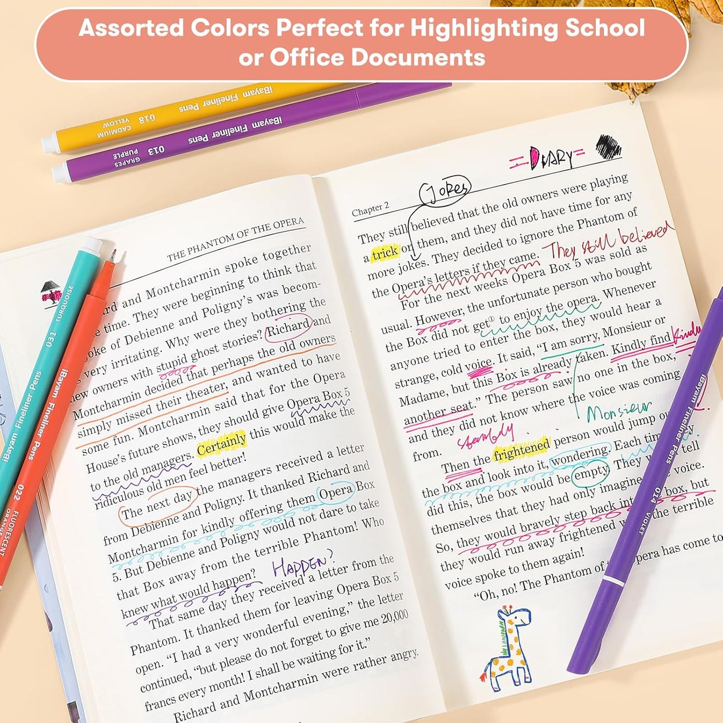 iBayam 18 Colors Fine Point Aesthetic Pens, Stocking Stuffers Christmas Gifts for Kids Trendy Teen Girl, Teacher Supplies, Preppy Stationery, Fun School Office Supplies, Scrapbook Art Pens