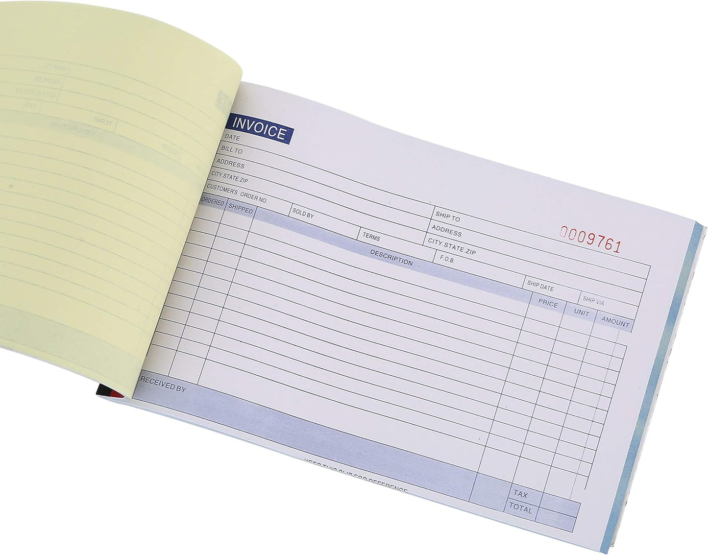 10 Pack Large Sales Order Book Receipt Invoice Duplicate Carbonless 50 Sets 5.5" X 8"5 (10 pck Horizontal)