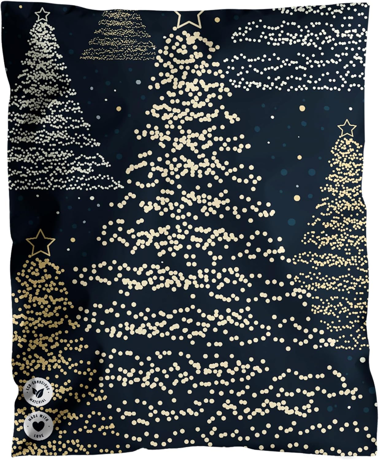 Impack Biodegradable Mailers - Flat Shipping Bag, Waterproof-Printed Mailing Bags-Thick Mailing Envelope for Accessories & Clothing, Self Sealing Envelope (Christmas Trees 25pack, 10x13 Inch)