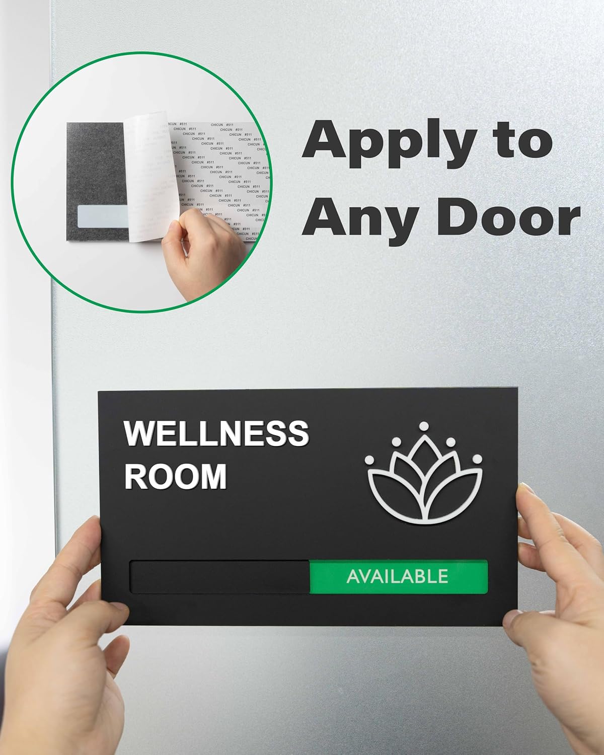 In Use Available Privacy Sign, 9'' x 5'' Magnetic Slider Door Indicator Signs for Mother's Room Conference's Room Wellness Room, Privacy Decor for Office Hospital