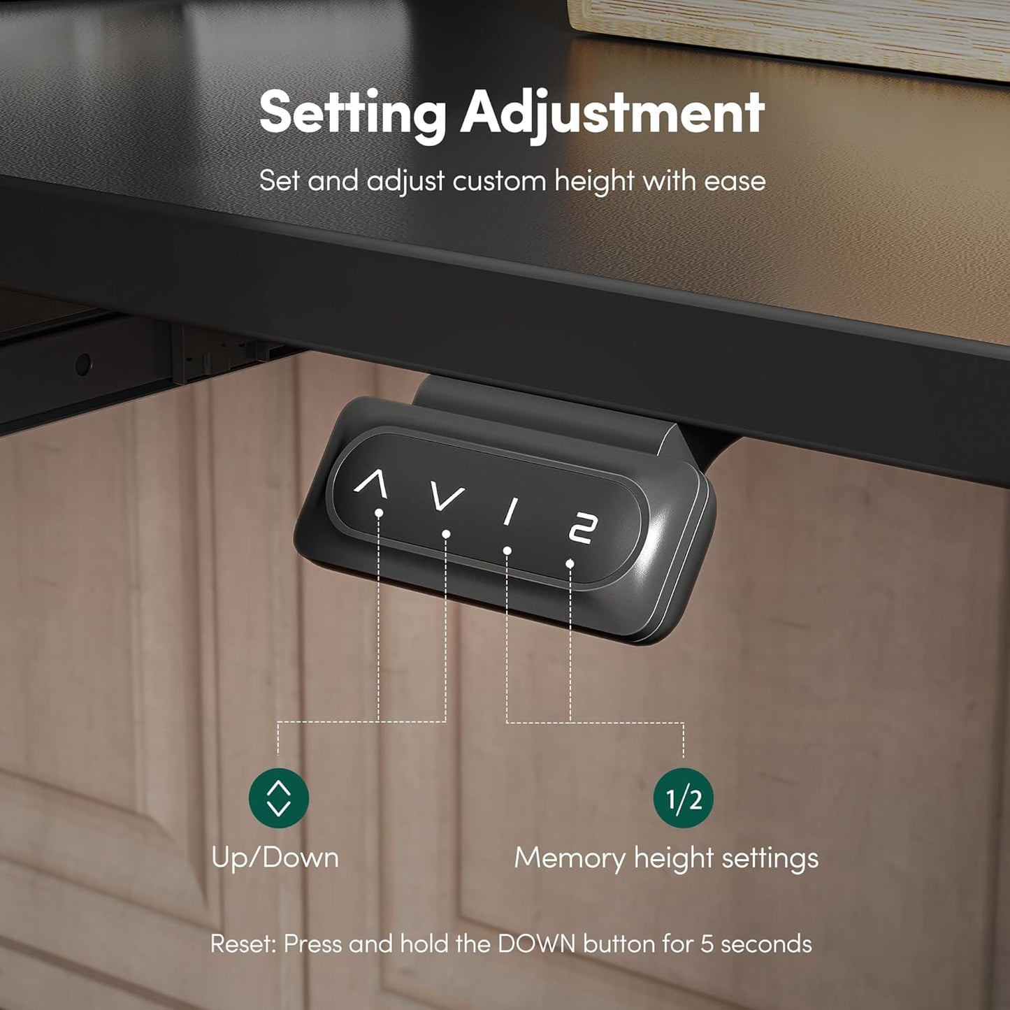 FEZIBO Standing Desk with Keyboard Tray, 60 x 24 Inch Adjustable Height Sit Stand Desk with Memory Presets for Home Office, Ergonomic Computer Workstation, Black